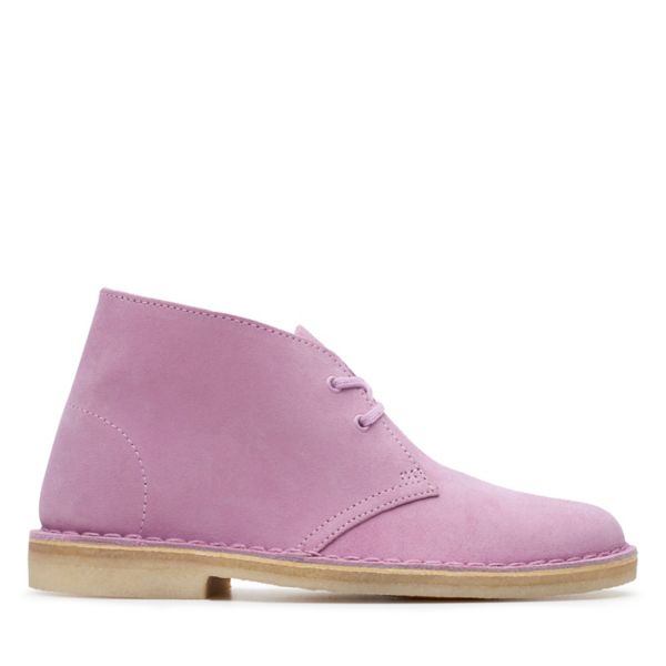 Clarks Womens Desert Boot Ankle Boots Lavender | UK-8245761